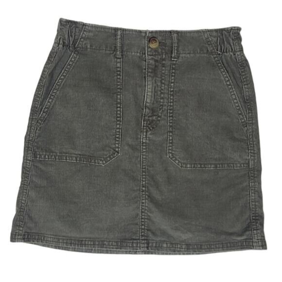 American Eagle dark green corduroy mini skirt 00 Long - Picture 1 of 6